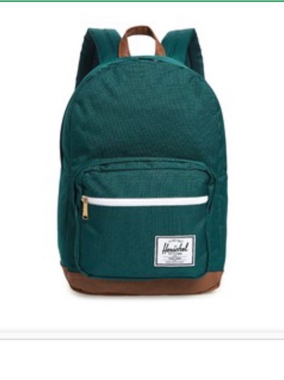 Herschel Supply Company Teal Backpack with Brown Accents